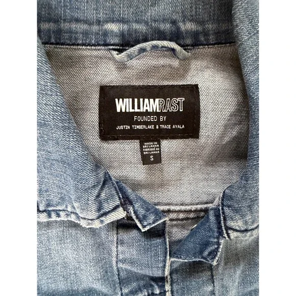 William Rast Womens Light Wash Denim Trucker Jacket Small Blue Justin Timberlake - Picture 2 of 6